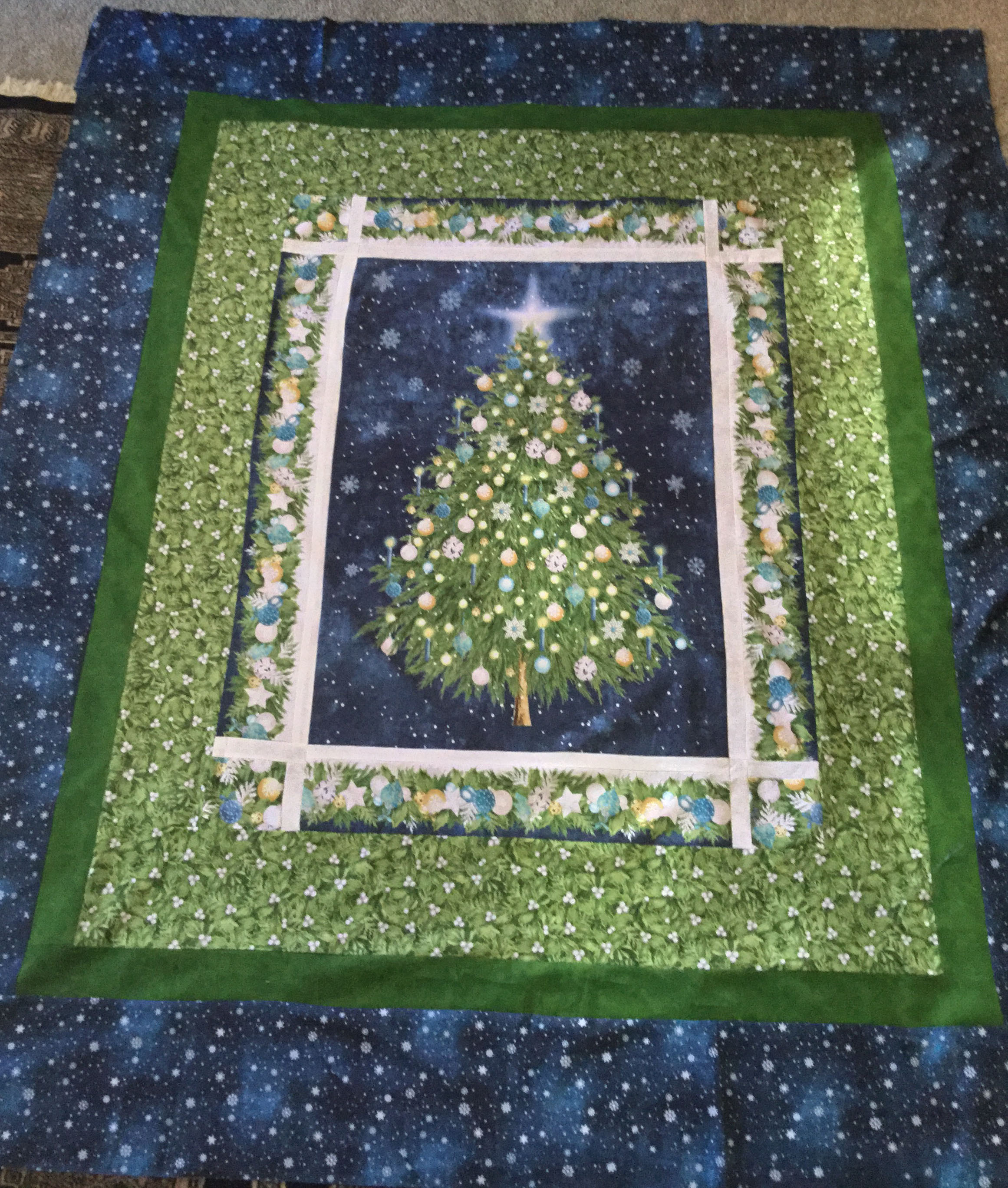 Handsome and Petals O Christmas Tree Lap Quilt Pattern